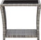 vidaXL - Salontafel - 45x45x40 - cm - poly - rattan - en - glas - grijs