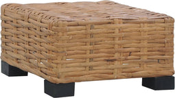 vidaXL - Salontafel - 47x47x28 - cm - natuurlijk - rattan