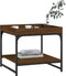 vidaXL - Salontafel - 49,5x49,5x45 - cm - bewerkt - hout - bruin - eikenkleur
