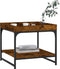 vidaXL - Salontafel - 49,5x49,5x45 - cm - bewerkt - hout - gerookt - eikenkleurig