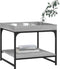 vidaXL - Salontafel - 49,5x49,5x45 - cm - bewerkt - hout - grijs - sonoma - eikenkleur