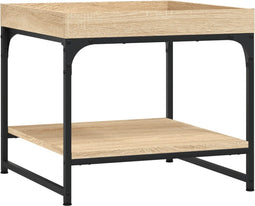 vidaXL - Salontafel - 49,5x49,5x45 - cm - bewerkt - hout - sonoma - eikenkleurig
