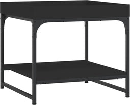 vidaXL - Salontafel - 49,5x49,5x45 - cm - bewerkt - hout - zwart