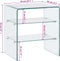 vidaXL - Salontafel - 50x40x56 - cm - gehard - glas