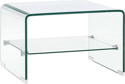 vidaXL - Salontafel - 50x45x33 - cm - gehard - glas - transparant