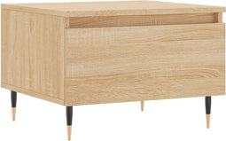vidaXL - Salontafel - 50x46x35 - cm - bewerkt - hout - sonoma - eikenkleurig