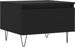 vidaXL - Salontafel - 50x46x35 - cm - bewerkt - hout - zwart