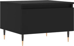 vidaXL - Salontafel - 50x46x35 - cm - bewerkt - hout - zwart