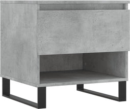 vidaXL - Salontafel - 50x46x50 - cm - bewerkt - hout - betongrijs
