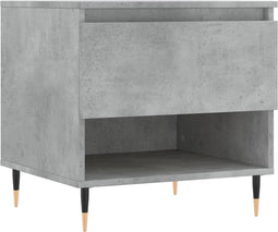 vidaXL - Salontafel - 50x46x50 - cm - bewerkt - hout - betongrijs