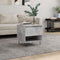 vidaXL - Salontafel - 50x46x50 - cm - bewerkt - hout - betongrijs