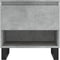 vidaXL - Salontafel - 50x46x50 - cm - bewerkt - hout - betongrijs