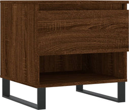 vidaXL - Salontafel - 50x46x50 - cm - bewerkt - hout - bruin - eikenkleur