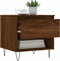 vidaXL - Salontafel - 50x46x50 - cm - bewerkt - hout - bruin - eikenkleur