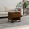 vidaXL - Salontafel - 50x46x50 - cm - bewerkt - hout - bruin - eikenkleur
