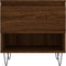 vidaXL - Salontafel - 50x46x50 - cm - bewerkt - hout - bruin - eikenkleur
