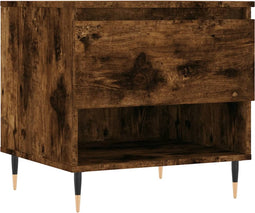 vidaXL - Salontafel - 50x46x50 - cm - bewerkt - hout - gerookt - eikenkleurig