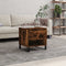 vidaXL - Salontafel - 50x46x50 - cm - bewerkt - hout - gerookt - eikenkleurig