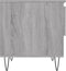 vidaXL - Salontafel - 50x46x50 - cm - bewerkt - hout - grijs - sonoma - eikenkleurig