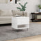 vidaXL - Salontafel - 50x46x50 - cm - bewerkt - hout - hoogglans - wit