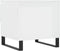 vidaXL - Salontafel - 50x46x50 - cm - bewerkt - hout - hoogglans - wit