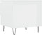 vidaXL - Salontafel - 50x46x50 - cm - bewerkt - hout - hoogglans - wit