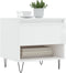 vidaXL - Salontafel - 50x46x50 - cm - bewerkt - hout - hoogglans - wit