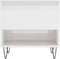 vidaXL - Salontafel - 50x46x50 - cm - bewerkt - hout - hoogglans - wit