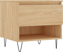 vidaXL - Salontafel - 50x46x50 - cm - bewerkt - hout - sonoma - eikenkleurig