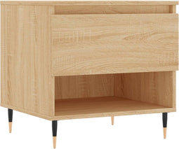 vidaXL - Salontafel - 50x46x50 - cm - bewerkt - hout - sonoma - eikenkleurig