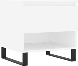 vidaXL - Salontafel - 50x46x50 - cm - bewerkt - hout - wit