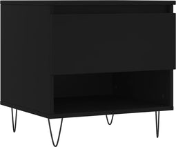 vidaXL - Salontafel - 50x46x50 - cm - bewerkt - hout - zwart