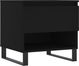 vidaXL - Salontafel - 50x46x50 - cm - bewerkt - hout - zwart