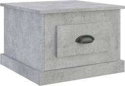 vidaXL - Salontafel - 50x50x35 - cm - bewerkt - hout - betongrijs