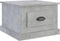 vidaXL - Salontafel - 50x50x35 - cm - bewerkt - hout - betongrijs