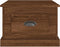 vidaXL - Salontafel - 50x50x35 - cm - bewerkt - hout - bruin - eikenkleur