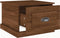 vidaXL - Salontafel - 50x50x35 - cm - bewerkt - hout - bruin - eikenkleur
