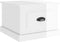 vidaXL - Salontafel - 50x50x35 - cm - bewerkt - hout - hoogglans - wit