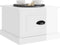 vidaXL - Salontafel - 50x50x35 - cm - bewerkt - hout - hoogglans - wit