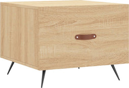 vidaXL - Salontafel - 50x50x35 - cm - bewerkt - hout - sonoma - eikenkleurig