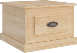 vidaXL - Salontafel - 50x50x35 - cm - bewerkt - hout - sonoma - eikenkleurig