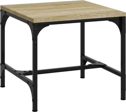 vidaXL - Salontafel - 50x50x35 - cm - bewerkt - hout - sonoma - eikenkleurig