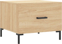 vidaXL - Salontafel - 50x50x35 - cm - bewerkt - hout - sonoma - eikenkleurig