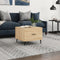 vidaXL - Salontafel - 50x50x35 - cm - bewerkt - hout - sonoma - eikenkleurig