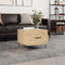 vidaXL - Salontafel - 50x50x35 - cm - bewerkt - hout - sonoma - eikenkleurig
