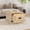 vidaXL - Salontafel - 50x50x35 - cm - bewerkt - hout - sonoma - eikenkleurig