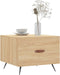 vidaXL - Salontafel - 50x50x35 - cm - bewerkt - hout - sonoma - eikenkleurig