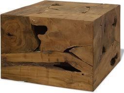 vidaXL - Salontafel - 50x50x35 - cm - echt - teakhout - bruin