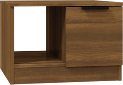 vidaXL - Salontafel - 50x50x36 - cm - bewerkt - hout - bruin - eikenkleur