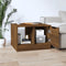 vidaXL - Salontafel - 50x50x36 - cm - bewerkt - hout - bruin - eikenkleur